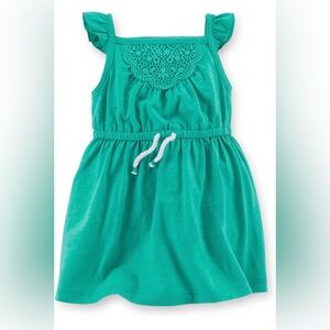 Carter’s Baby Girls Flutter Sleeve Jersey Dress With Diaper Cover - Newborn